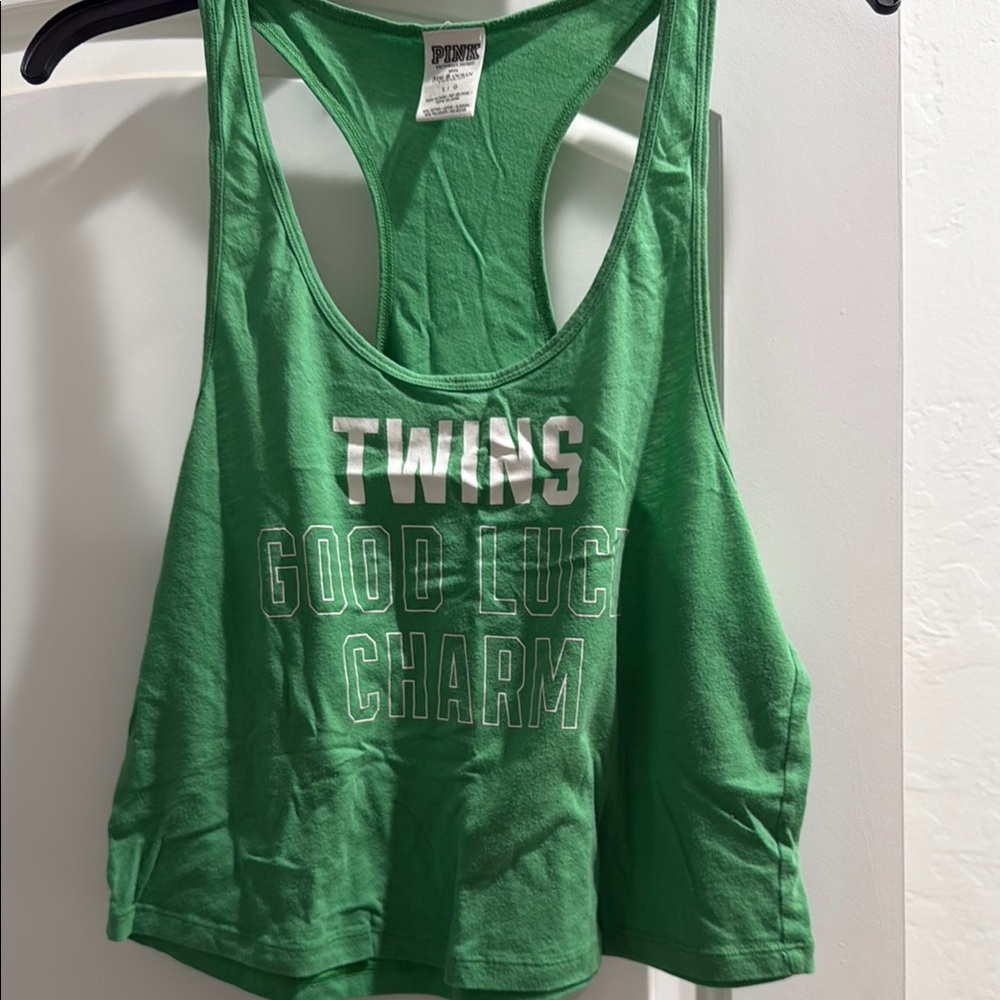 PINK Victoria's Secret Green Tank Top